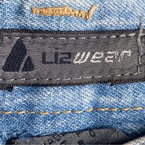 VINTAGE LIZWEAR 80s Jeans High Waisted Tapered Legs Light Wash Pockets Sz 4 - Picture 5 of 6